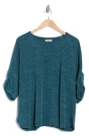 Max Studio Rib Knit Dolman Sleeve Sweater In Marine