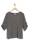 Max Studio Ribbed Dolman Sleeve Sweater In Charcoal