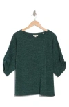 Max Studio Ribbed Dolman Sleeve Sweater In Evergreen