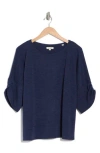 Max Studio Ribbed Dolman Sleeve Sweater In Sapphire
