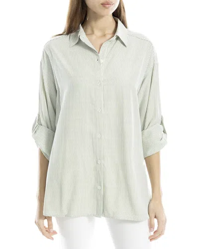 Max Studio Rolled Tab Sleeve Oversized Shirt In Neutral