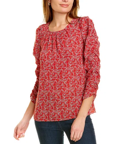 Max Studio Ruched Sleeve Blouse