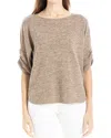 Max Studio Ruched Sleeve Top
