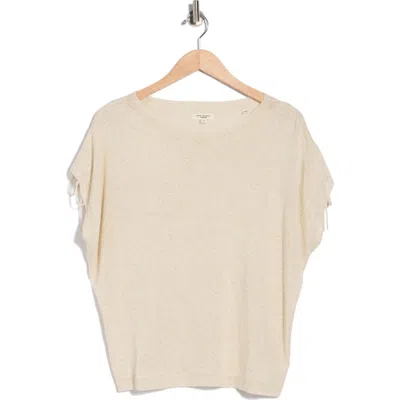 Max Studio Ruched Tie Sleeve Sweater In Gray