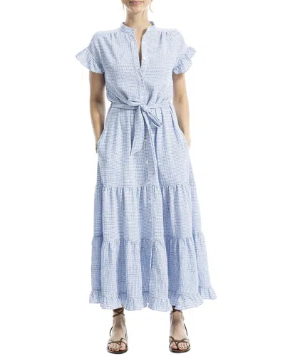 MAX STUDIO RUFFLE HEM BELTED MAXI DRESS
