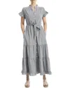 Max Studio Ruffle Hem Belted Maxi Dress