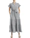 Max Studio Ruffle Hem Belted Maxi Dress