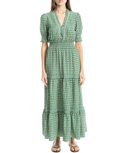Max Studio Ruffle Neck Tiered Maxi Dress