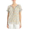 Max Studio Ruffle Sleeve Top In Ecru Quirky Mini Stems