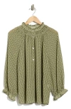 Max Studio Ruffle Top In Green