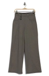 Max Studio Sailor High Waist Wide Leg Pants In Gray