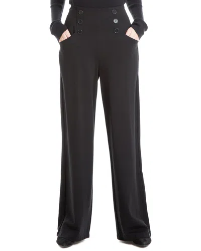 Max Studio Sailor Wide Leg Pant In Black
