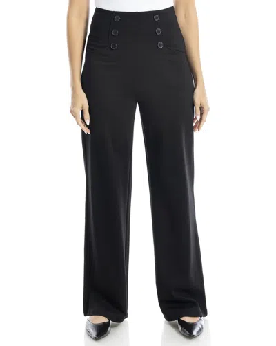 Max Studio Sailor Wide Leg Pant In Black