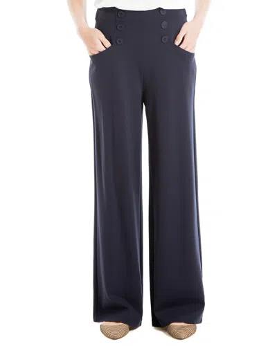 Max Studio Sailor Wide Leg Pant In Blue