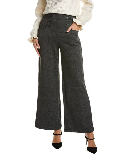 Max Studio Sailor Wide Leg Pant In Gray