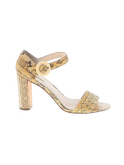 Pre-owned Max Studio Sandals In Gold