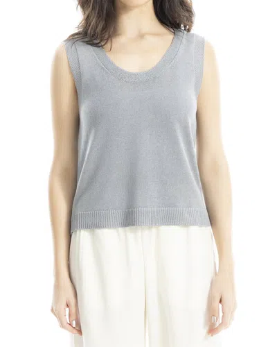 Max Studio Scoop Neck Tank In Blue