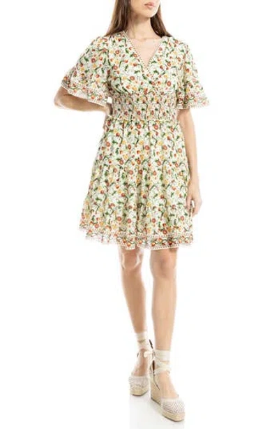 Max Studio Short Bell Sleeve Fit & Flare Dress