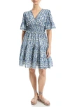 Max Studio Short Bell Sleeve Fit & Flare Dress