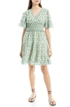 Max Studio Short Bell Sleeve Fit & Flare Dress