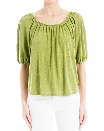 Max Studio Short Bubble Sleeve Knit Top
