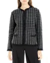 Max Studio Fringe Houndstooth Jacket