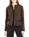 Max Studio Fringe Houndstooth Jacket