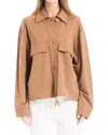 Max Studio Ponte Two-pocket Drawstring Jacket In Multi