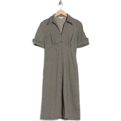 Max Studio Short Sleeve A-line Dress In Gray