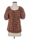 Max Studio Short Sleeve Blouse In Multi