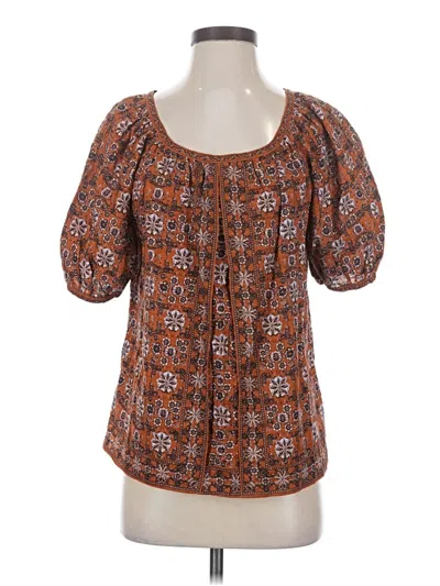 Max Studio Short Sleeve Blouse In Multi