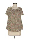 Max Studio Short Sleeve Blouse In Multi