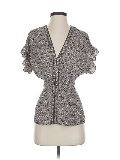 Pre-owned Max Studio Short Sleeve Blouse In Pink