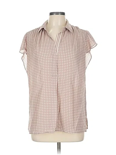 Pre-owned Max Studio Short Sleeve Blouse In Pink