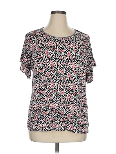 Pre-owned Max Studio Short Sleeve Blouse In Pink