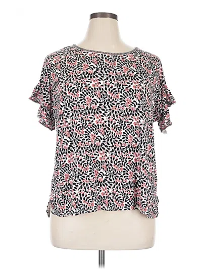 Pre-owned Max Studio Short Sleeve Blouse In Pink