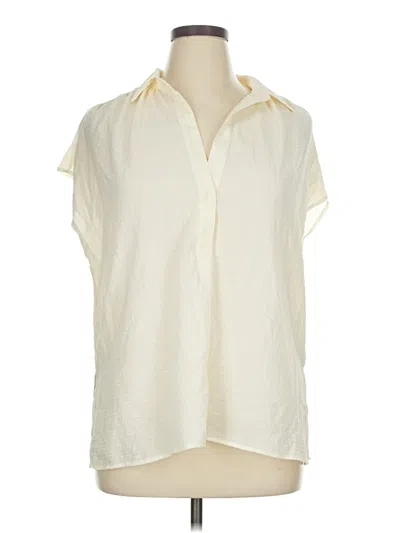 Max Studio Short Sleeve Blouse In Neutral