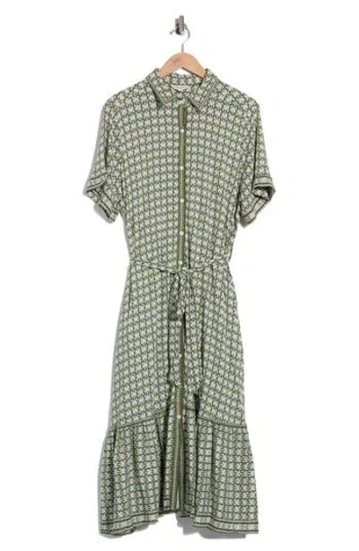 Max Studio Short Sleeve Maxi Shirtdress