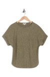 Max Studio Short Sleeve Ribbed T-shirt In Brown