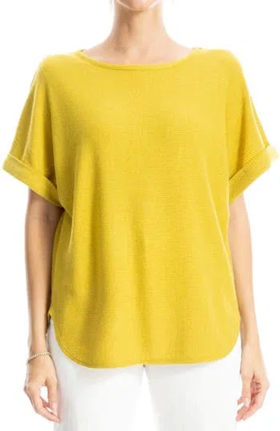 Max Studio Short Sleeve Ribbed T-shirt In Palm