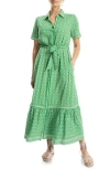 Max Studio Short Sleeve Shirtdress In Amazon/cream Ukiyo