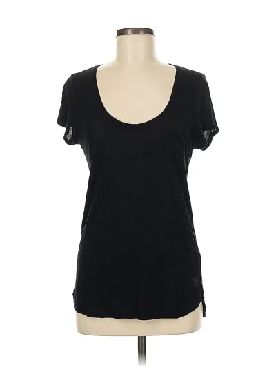 Pre-owned Max Studio Short Sleeve T-shirt In Black