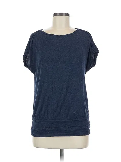 Pre-owned Max Studio Short Sleeve T-shirt In Blue