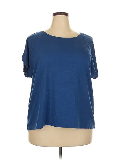 Pre-owned Max Studio Short Sleeve T-shirt In Blue