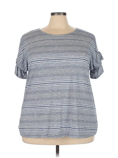 Pre-owned Max Studio Short Sleeve T-shirt In Blue