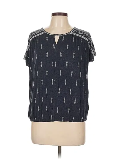 Pre-owned Max Studio Short Sleeve T-shirt In Blue