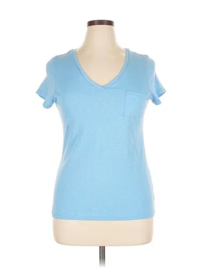 Pre-owned Max Studio Short Sleeve T-shirt In Blue