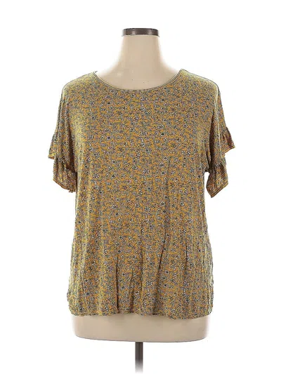 Pre-owned Max Studio Short Sleeve T-shirt In Gold