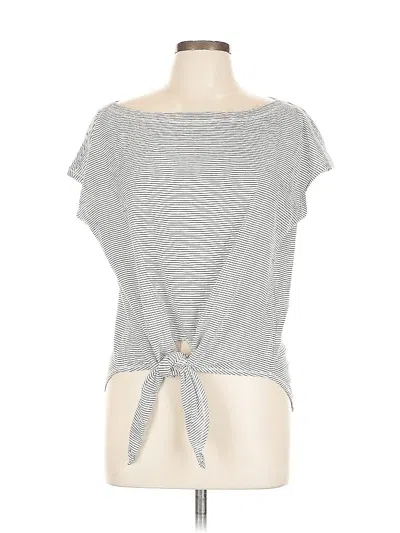 Pre-owned Max Studio Short Sleeve T-shirt In Gray