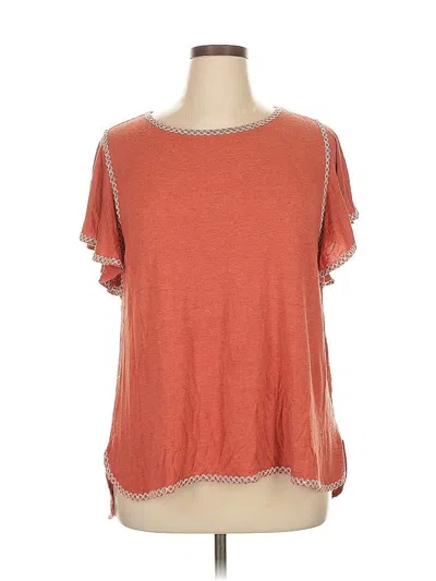 Pre-owned Max Studio Short Sleeve T-shirt In Orange